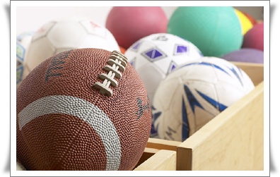 Various balls used in sports